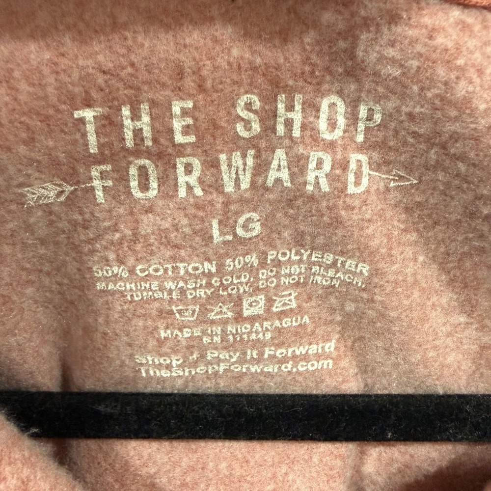The Shop Forward Thankful Graphic Hoodie Sweatshirt Rose Pink Women's LG - Picture 3 of 4